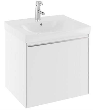 Ifø Sense baderumsmøbel 60 cm komplet med skuffe og Spira håndvask, Hvid